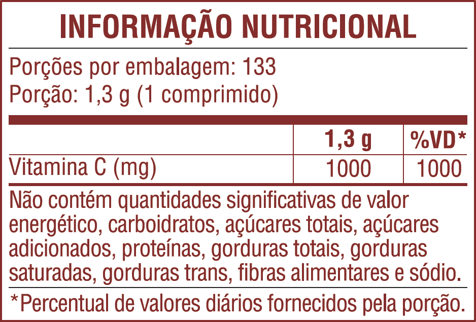 INFORMAÇÃO NUTRICIONAL